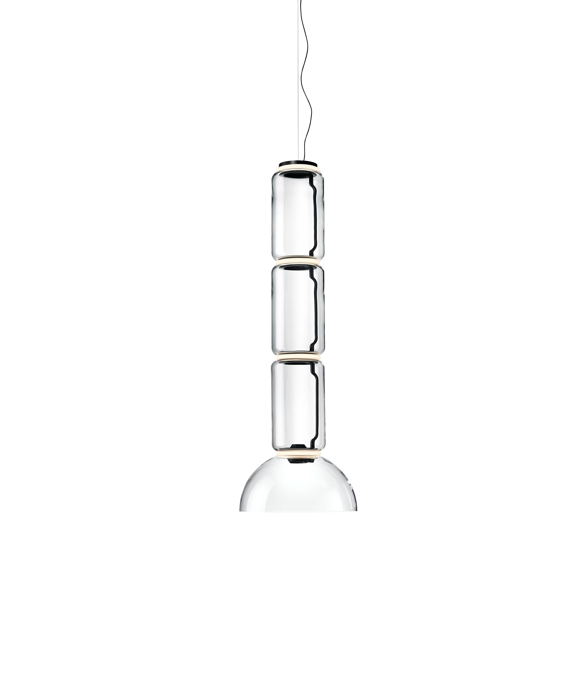 Noctambule Suspension 1 Low Cylinder and Cone ペンダント | Flos